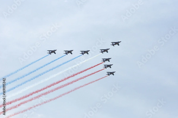 Obraz Planes with coloured smoke 