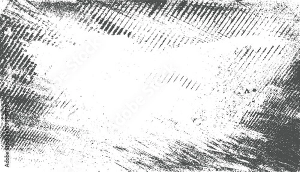 Fototapeta Gray textured grunge background with diagonal lines and speckles black