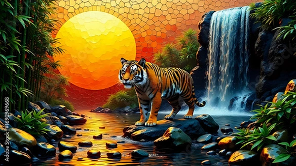 Obraz Tiger in the jungle,wall decor 