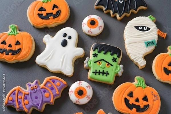 Obraz halloween pumpkin and skull Cookie.