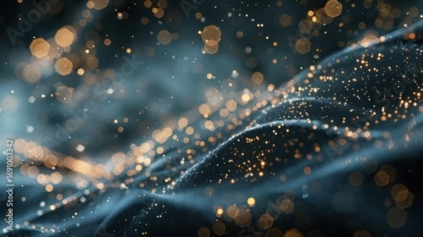 Fototapeta Abstract golden particles background