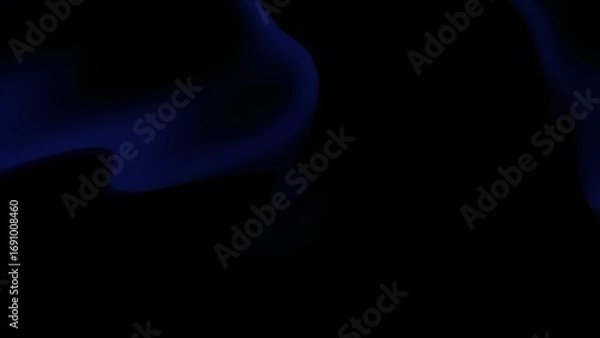 Obraz Dark Blue and Black Abstract Fluid Waves