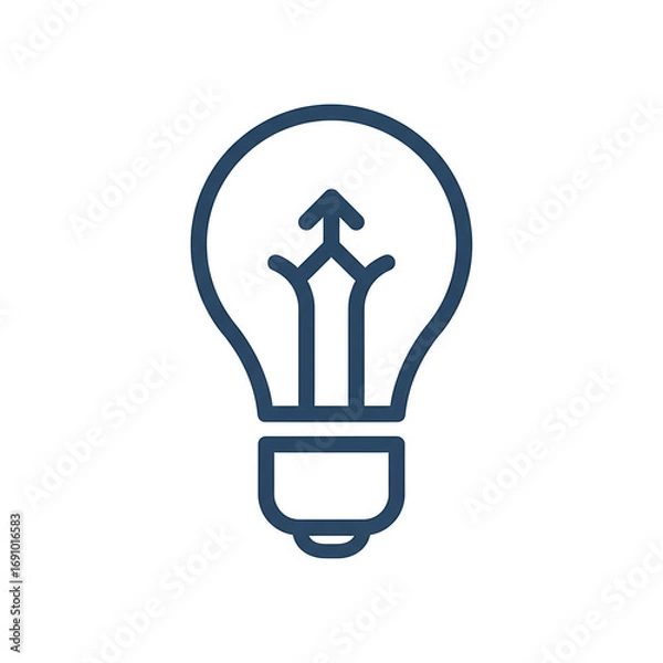 Obraz Light Bulb Idea Vector Icon