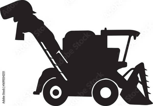 Fototapeta Sugarcane Harvester Machine | Modern Automatic Harvesting Equipment for Smart Farming