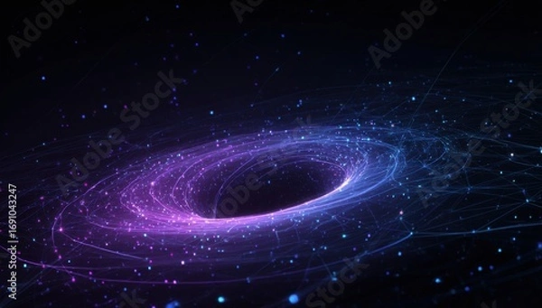Obraz Abstract swirling vortex in space