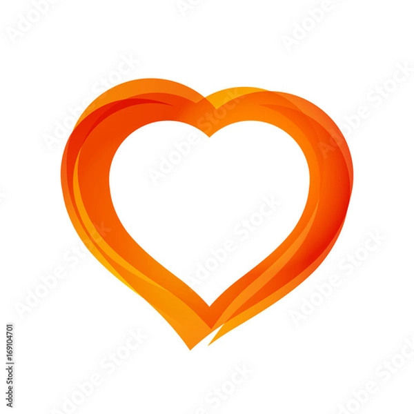 Obraz Beautiful Orange Heart