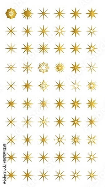 Obraz Golden star and rosette designs