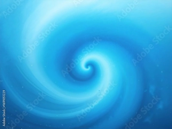 Obraz 水色の渦巻き抽象的な背景に滑らかなグラデーションと微妙なテクスチャが施されています