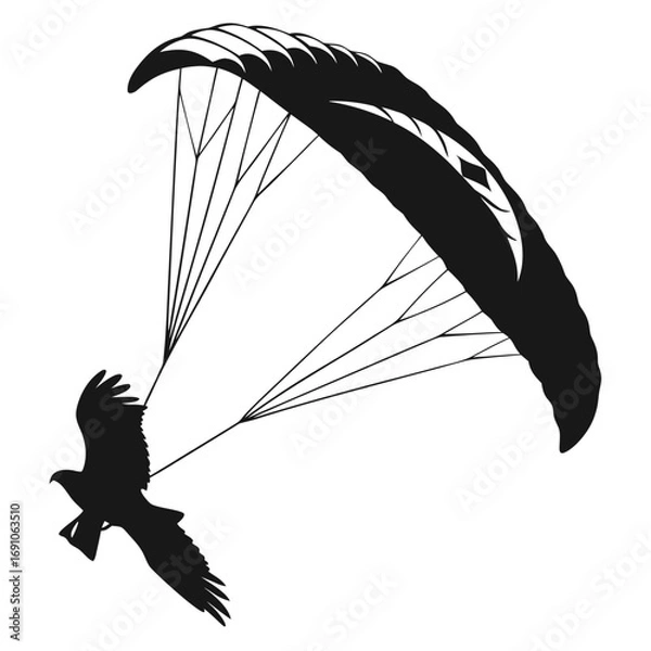 Fototapeta Kite high in sky