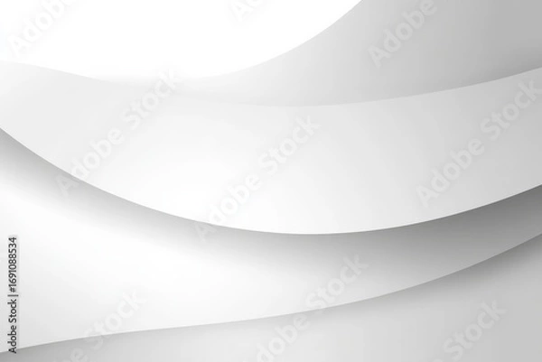 Fototapeta Elegant Monochromatic Curved Forms in Smooth Matte Texture Creating Depth and Serene Atmosphere Ideal for Backgrounds, Presentations and Modern Abstract Graphic Design Projects