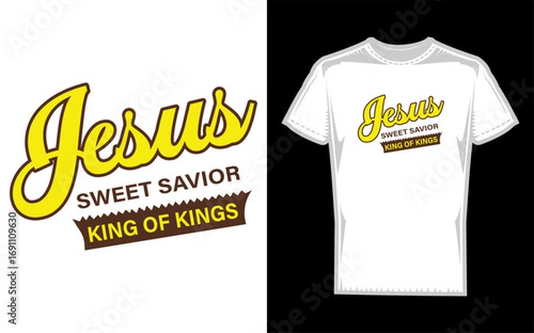Fototapeta Inspiring christian faith design featuring jesus as sweet savior king of kings with a distinctive silhouette style