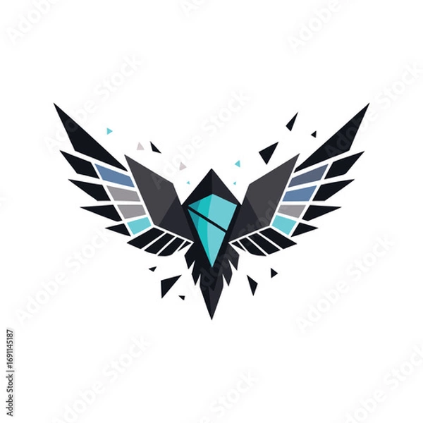 Obraz vector illustration of an abstract eagle wings