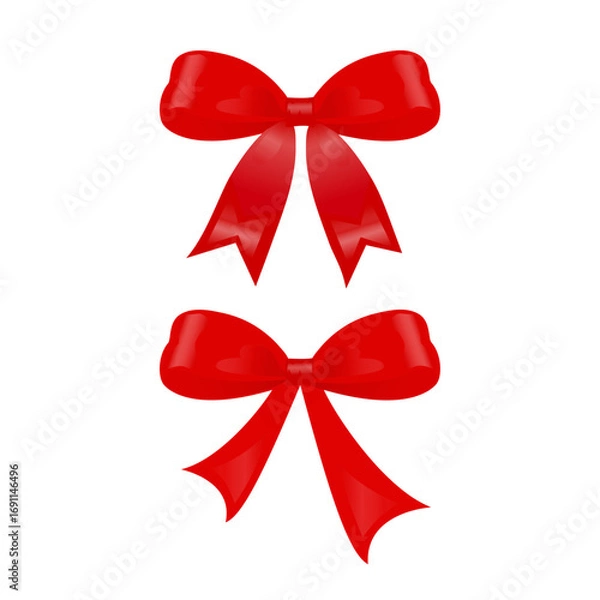 Fototapeta Red bow. Vector.