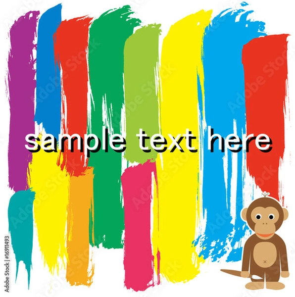 Obraz 猿が描いた背景