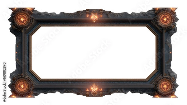 Obraz Ornate rectangular frame with ancient design elements for artistic or decorative use