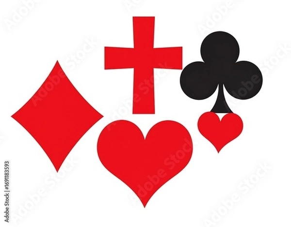 Obraz Playing card suits arranged