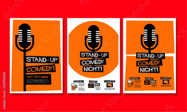 Obraz Stand-up Comedy Poster Template