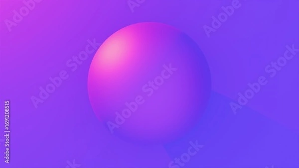 Obraz Sphere purple gradient. Computer generated 3d render