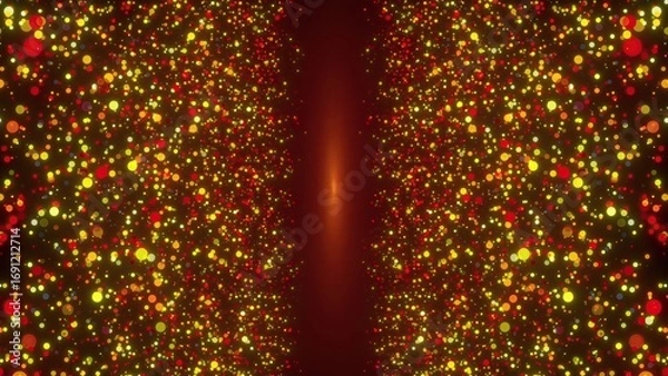 Fototapeta 2 particle walls. Computer generated 3d render