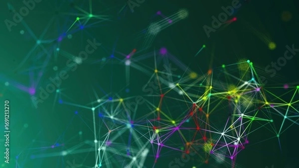 Obraz Abstract connection dots. Computer generated 3d render