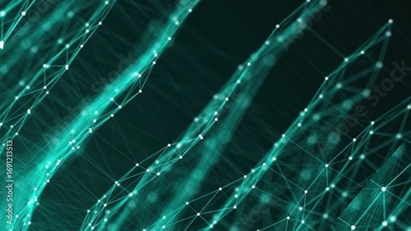 Obraz Abstract connection dots. Computer generated 3d render