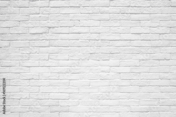Fototapeta Biała cegła ściana tekstur i tła.