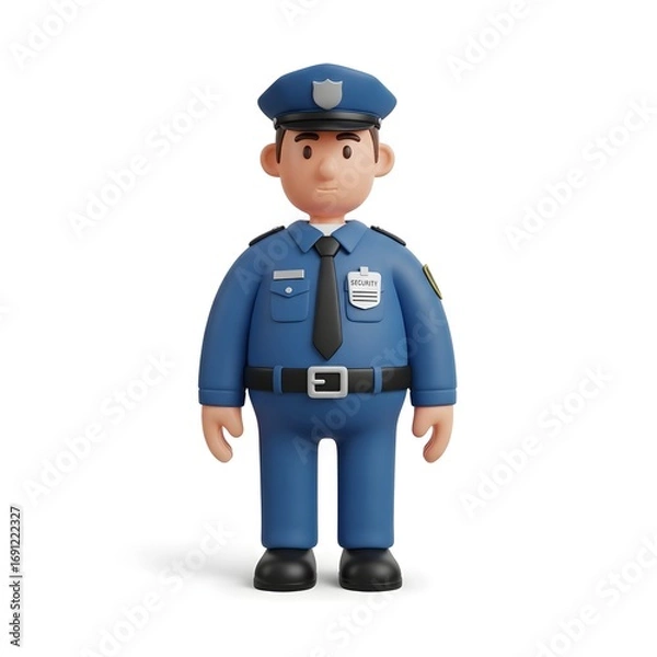 Fototapeta Security guard icon. Man in uniform.