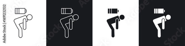 Obraz Tired icons in solid and stroke graphics