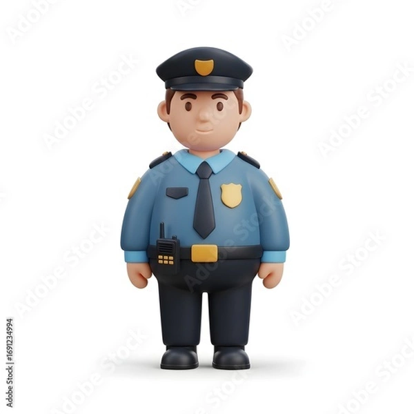 Fototapeta Security guard icon. Man in uniform.