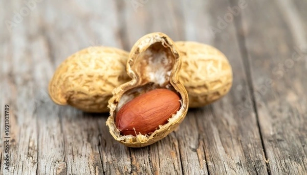 Obraz Peanuts on weathered wood