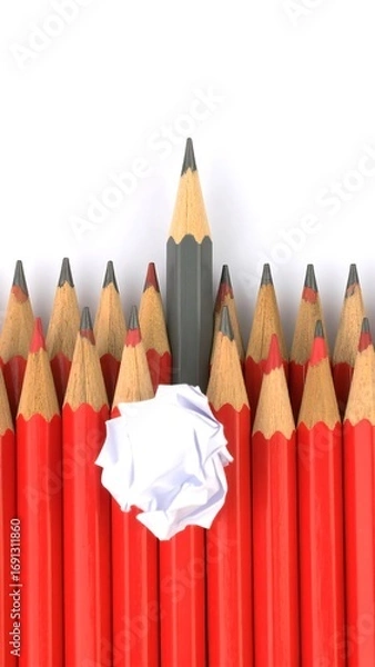 Obraz Pencils, one different