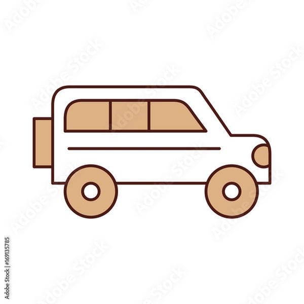 Fototapeta safari van isolated icon vector illustration design