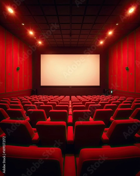Fototapeta Red Theater with Empty Seats