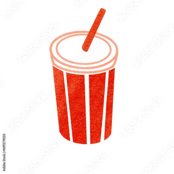Fototapeta スタンプ風のドリンクのイラスト