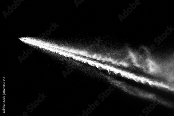 Obraz Abstract black and white dust explosion