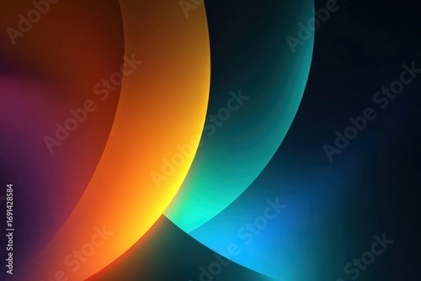 Obraz Abstract vibrant overlapping circles