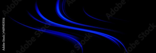 Fototapeta abstract blue and black are light pattern with the gradient is the with floor wall metal texture soft tech diagonal background black dark clean modern.
