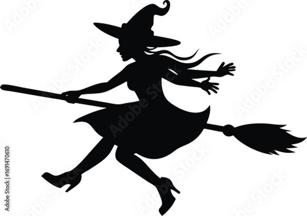 Obraz witch with broom