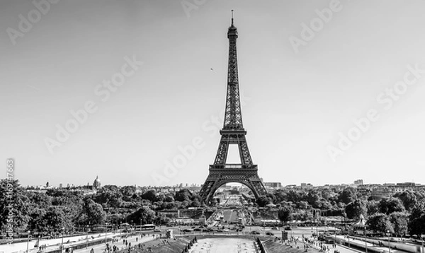 Fototapeta The beautiful and amazing Eiffel Tower in Paris