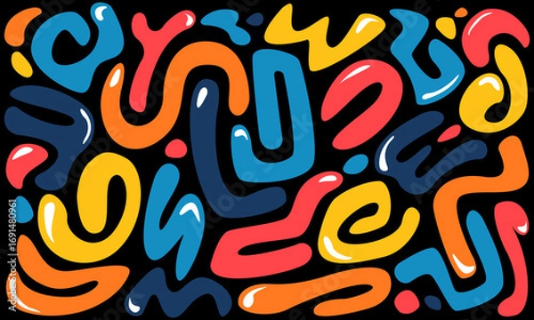 Obraz Curvy shapes pattern