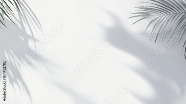 Obraz Palm leaf shadow abstract background