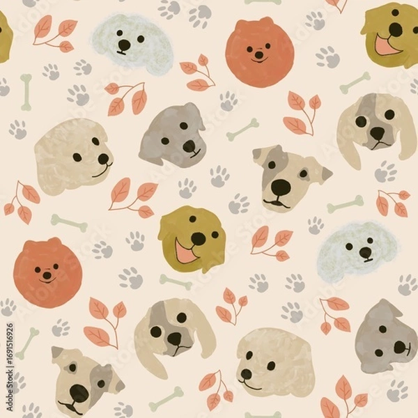 Obraz 몽글몽글 댕댕 숲속 친구들2