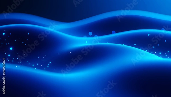 Fototapeta Abstract light three-dimensional luminous particles technology sense KV main visual background