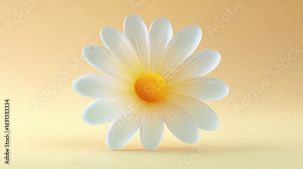 Fototapeta 卡通风格的雏菊花朵