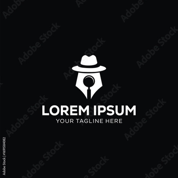 Obraz Detective Pen Logo Design