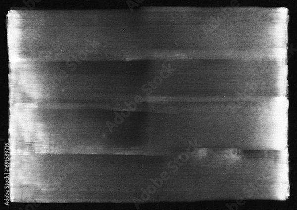Fototapeta Black and white grunge background. Horizontal brush strokes texture backdrop. Abstract grain overlay template.