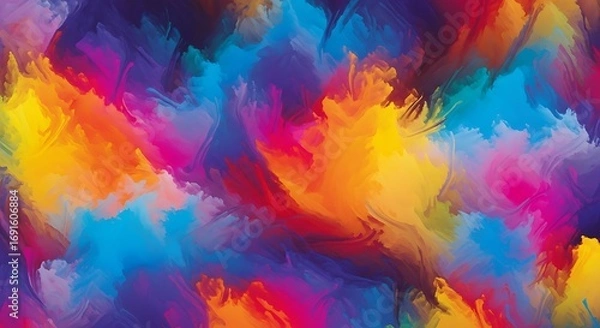 Fototapeta Vibrant Abstract Paint Splatter Background.