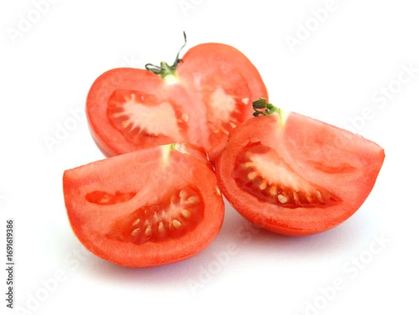 Obraz Ripe tomatoes isolated on white background