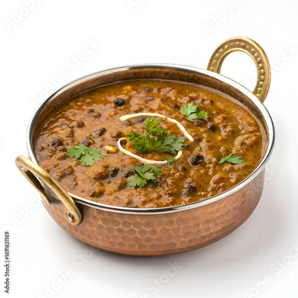 Obraz Rich, creamy North Indian curry made with black lentils and kidney beans, slow-cooked with butter,