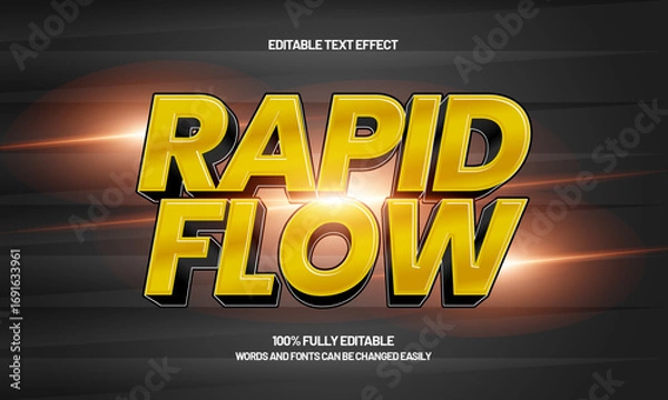 Fototapeta rapid flow editable text effect for speed